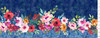 In The Beginning - Glorious Garden 1GAR1 Border Stripe Blue Floral | SOLD BY THE HALF-YARD